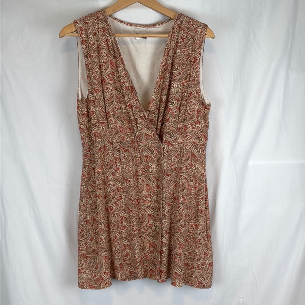 Women's J Crew Paisley Sleeveless Wrap Blouse Size 10